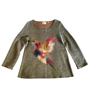 Anthropologie × Starla Hoffman Hummingbird Bird Sweater
